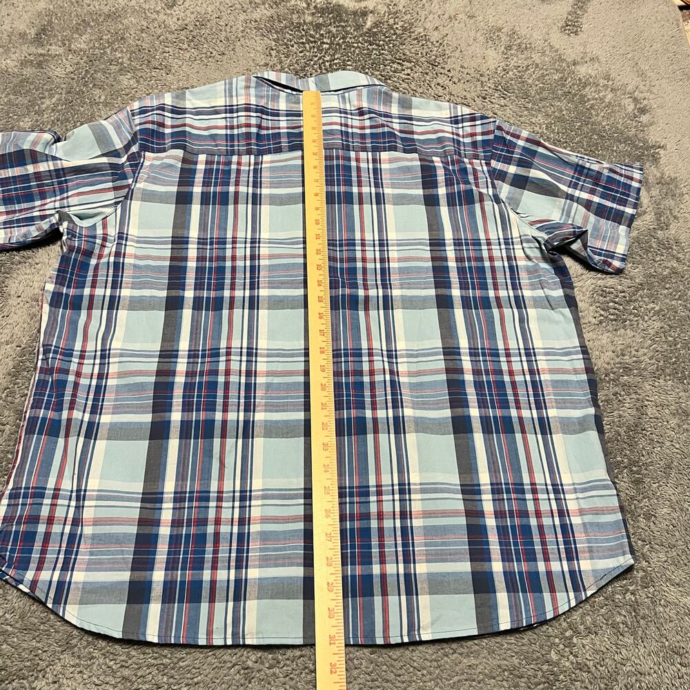 Columbia Shirt Mens XXL Button Up Blue Plaid Short Sleeve Regular - Picture 6 of 8